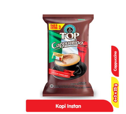 TOP KOPI CAPUCCINO 225GR(6+3) SCT