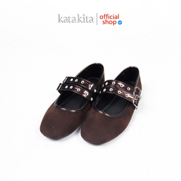 Katakita Sepatu Flat Chiara Coffee