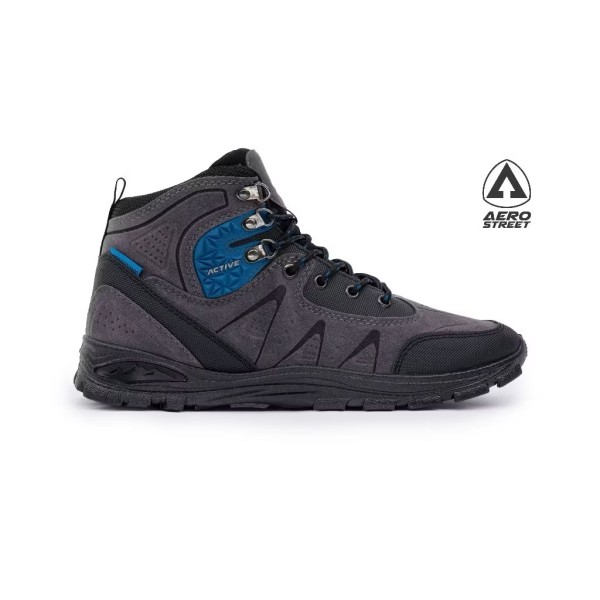 Aerostreet 40-43 Active High Hitam Abu Tosca - Sepatu Sneaker Boots