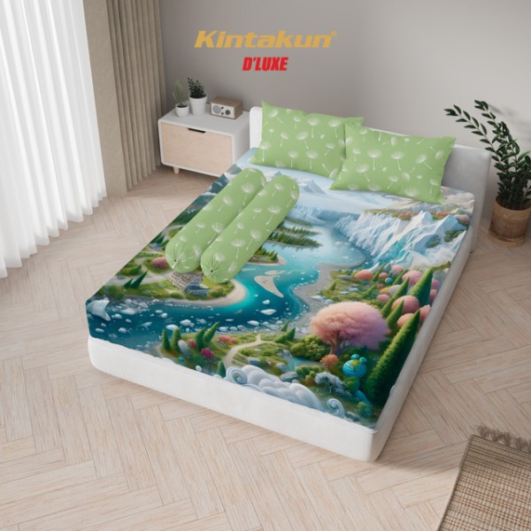 Kintakun - Kintakun Digital Printing 3D Sprei 120/160/180 Lembut Nyaman T25 Double Karet - Multivariant 160 x 200 Zalera