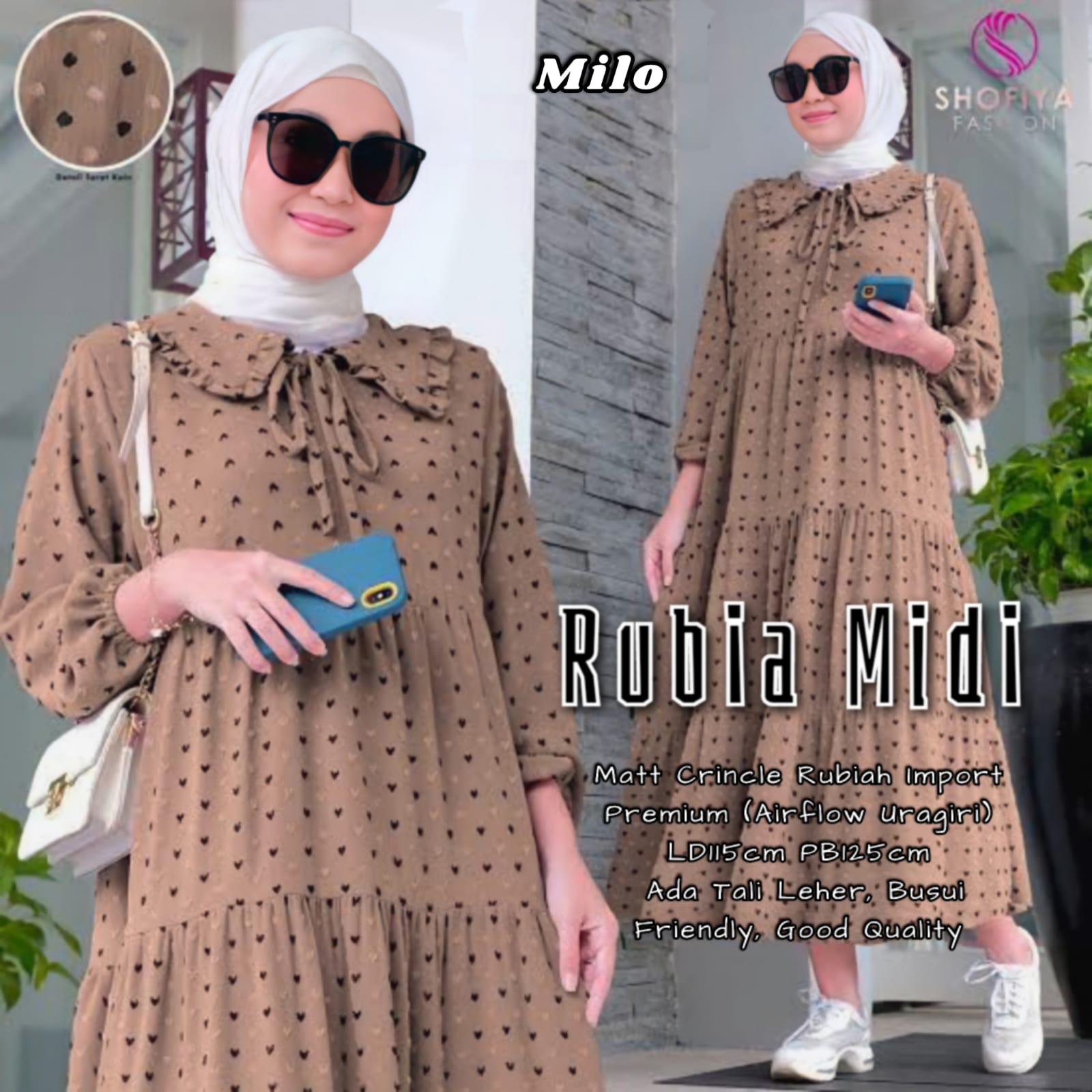gamis RUBIA MIDI DRESS milo