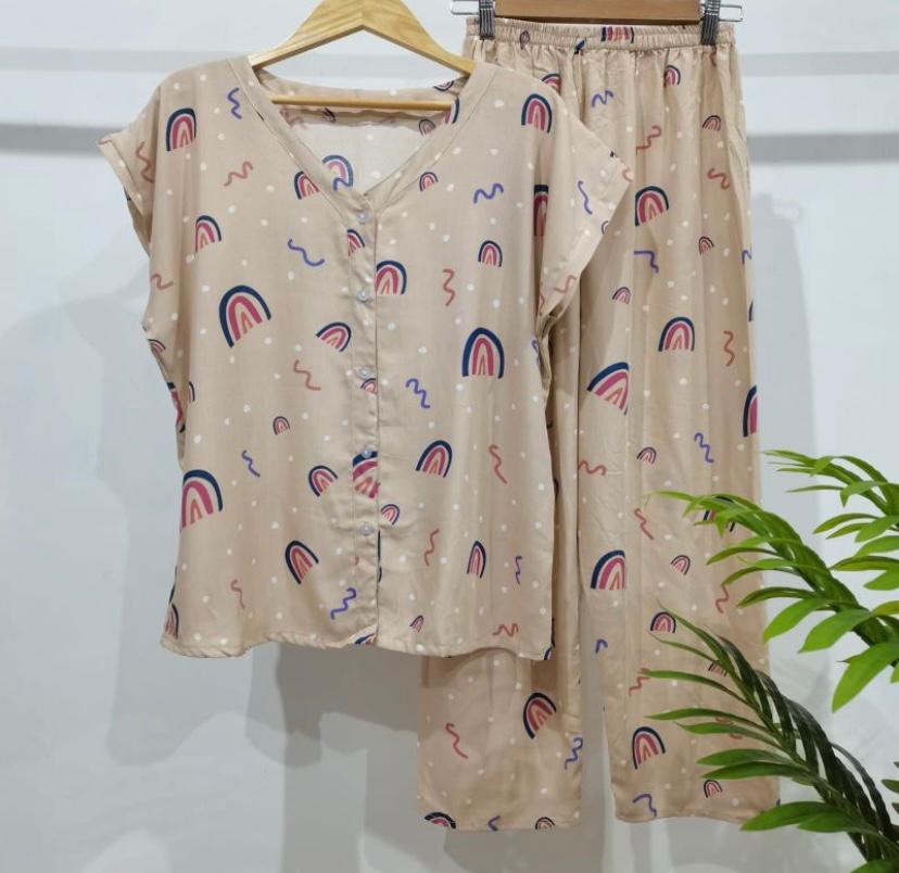 Stelan Kancing Rayon motif