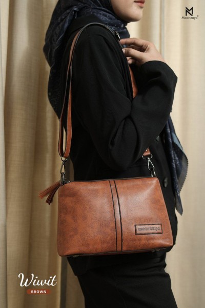 Moonzaya - TAS WANITA NEW WIWIT BAG BY MOONZAYA WIWIT BROWN