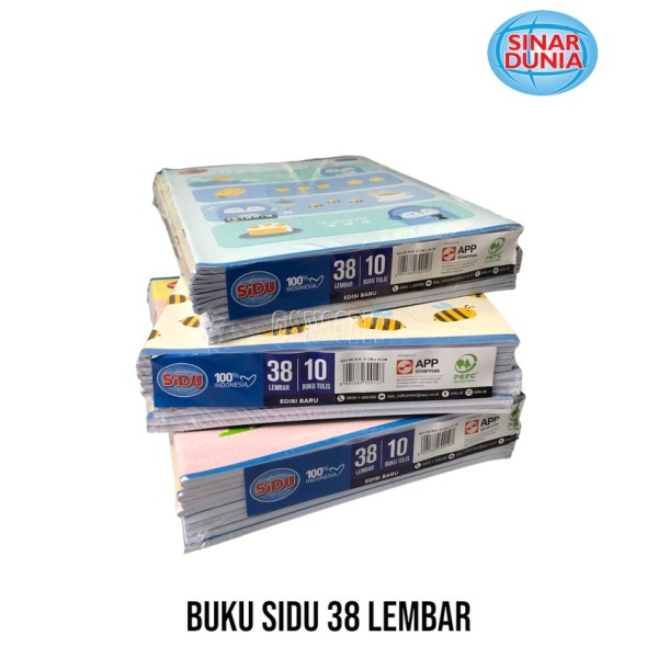 3 pak buku tulis sidu